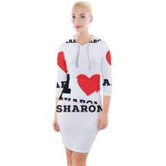 I Love Sharon Quarter Sleeve Hood Bodycon Dress by ilovewhateva