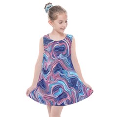 Fluid Art Pattern Kids  Summer Dress by GardenOfOphir