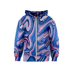 Abstract Liquid Art Pattern Kids  Zipper Hoodie by GardenOfOphir