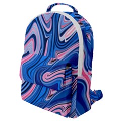 Abstract Liquid Art Pattern Flap Pocket Backpack (small) by GardenOfOphir