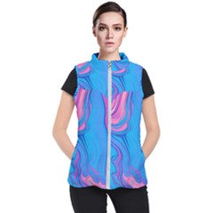 Liquid Background Pattern Women s Puffer Vest by GardenOfOphir