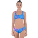 Liquid Background Pattern Criss Cross Bikini Set View1