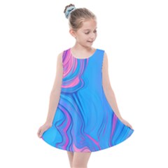 Liquid Background Pattern Kids  Summer Dress by GardenOfOphir