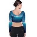 Ai Generated Ocean Sea Water Anime Nautical 2 Velvet Long Sleeve Crop Top View2