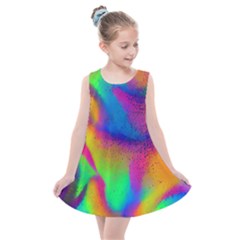 Fluid Background Pattern Kids  Summer Dress by GardenOfOphir