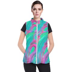 Fluid Art Background Women s Puffer Vest by GardenOfOphir