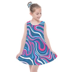 Liquid Art Pattern Kids  Summer Dress by GardenOfOphir