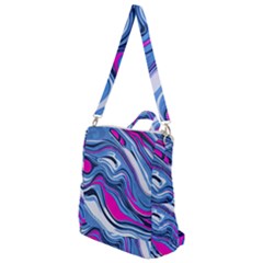 Fluid Art Pattern Crossbody Backpack by GardenOfOphir