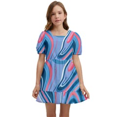 Fluid Art - Abstract And Modern Kids  Short Sleeve Dolly Dress by GardenOfOphir