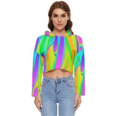 Fluid Background - Fluid Artist - Liquid - Fluid - Trendy Women s Lightweight Cropped Hoodie by GardenOfOphir