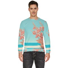 Beach Ocean Flowers Floral Flora Plants Vacation Men s Fleece Sweatshirt by Pakemis