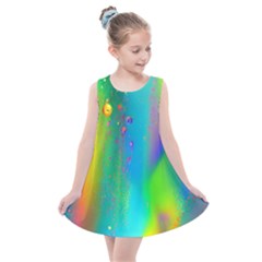 Liquid Shapes - Fluid Arts - Watercolor - Abstract Backgrounds Kids  Summer Dress by GardenOfOphir