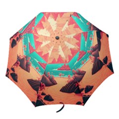 Tropical Beach Sea Jungle Ocean Landscape Folding Umbrellas by Pakemis