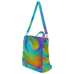 Contemporary Fluid Art Pattern In Bright Colors Crossbody Backpack by GardenOfOphir