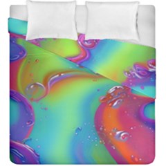 Modern Abstract Liquid Art Pattern Duvet Cover Double Side (king Size) by GardenOfOphir