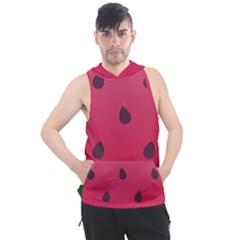 Watermelon Fruit Summer Red Fresh Food Healthy Men s Sleeveless Hoodie by Wegoenart