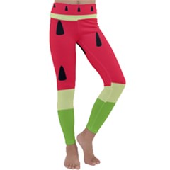 Watermelon Fruit Food Healthy Vitamins Nutrition Kids  Lightweight Velour Classic Yoga Leggings by Wegoenart