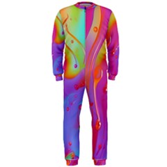 Beautiful Fluid Shapes In A Flowing Background Onepiece Jumpsuit (men)