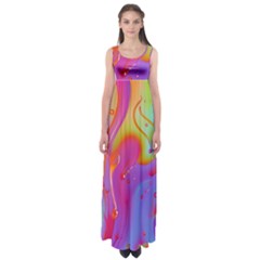 Beautiful Fluid Shapes In A Flowing Background Empire Waist Maxi Dress by GardenOfOphir