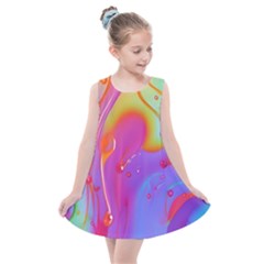 Beautiful Fluid Shapes In A Flowing Background Kids  Summer Dress by GardenOfOphir