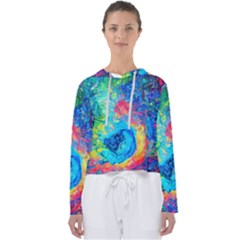 Liquid Art Pattern - Fluid Art Women s Slouchy Sweat