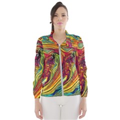 Liquid Art Pattern - Abstract Art Women s Windbreaker by GardenOfOphir