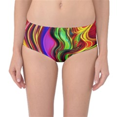 Swirls And Curls Mid-waist Bikini Bottoms by GardenOfOphir