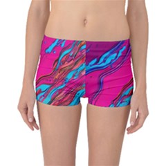 Colorful Abstract Fluid Art Boyleg Bikini Bottoms by GardenOfOphir