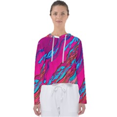 Colorful Abstract Fluid Art Women s Slouchy Sweat by GardenOfOphir