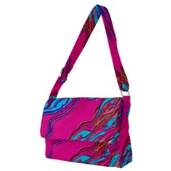 Colorful Abstract Fluid Art Full Print Messenger Bag (m) by GardenOfOphir