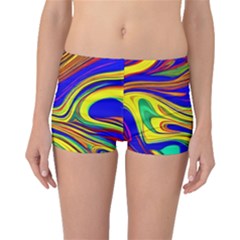 Contemporary Art Fluid Background Boyleg Bikini Bottoms by GardenOfOphir