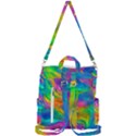 Marble Art Pattern Crossbody Backpack View3