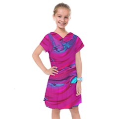 Fluid Art Pattern Kids  Drop Waist Dress by GardenOfOphir