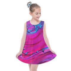 Fluid Art Pattern Kids  Summer Dress by GardenOfOphir