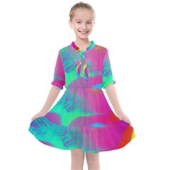 Fluid Background Kids  All Frills Chiffon Dress by GardenOfOphir