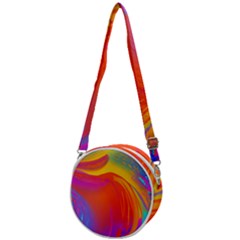 Liquid Art Pattern Crossbody Circle Bag by GardenOfOphir