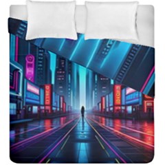 City People Cyberpunk Duvet Cover Double Side (king Size) by Jancukart