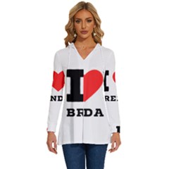 I Love Brenda Long Sleeve Drawstring Hooded Top by ilovewhateva