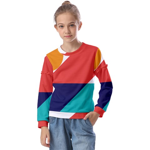 Zip Pay Special Series 13 Kids  Long Sleeve Tee With Frill  by Mrsondesign