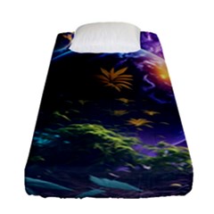 Fantasy People Mysticism Composing Fitted Sheet (single Size)