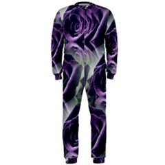 Purple Flower Rose Petals Plant Onepiece Jumpsuit (men)