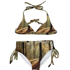 Autumn Nature Woodland Woods Trees Kids  Classic Bikini Set by Jancukart