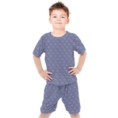 Blue Diamonds Kids  Tee And Shorts Set by Sparkle