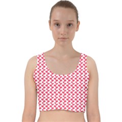 Pattern 55 Velvet Racer Back Crop Top by GardenOfOphir