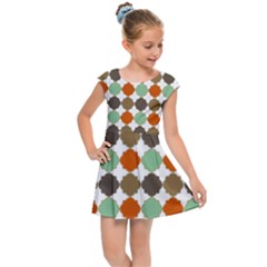 Stylish Pattern Kids  Cap Sleeve Dress by GardenOfOphir