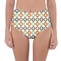 Quatrefoil Reversible High-waist Bikini Bottoms by GardenOfOphir