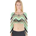 Chevron Iii Long Sleeve Crop Top View1