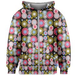 Pretty Flowers Kids  Zipper Hoodie Without Drawstring