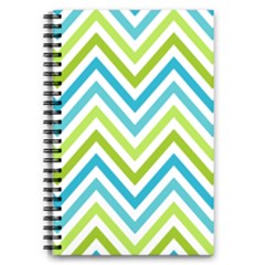 Green Chevron 5 5  X 8 5  Notebook by GardenOfOphir