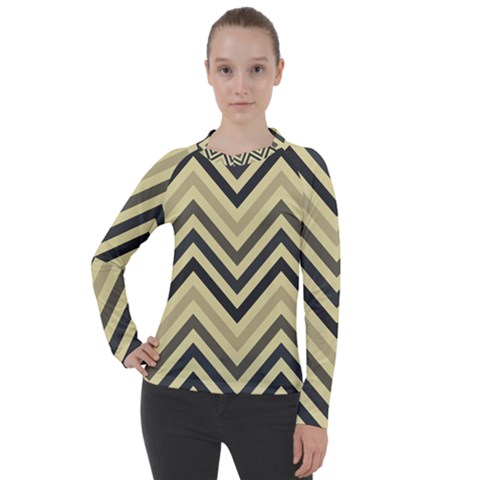 Mute Chevron Women s Pique Long Sleeve Tee by GardenOfOphir